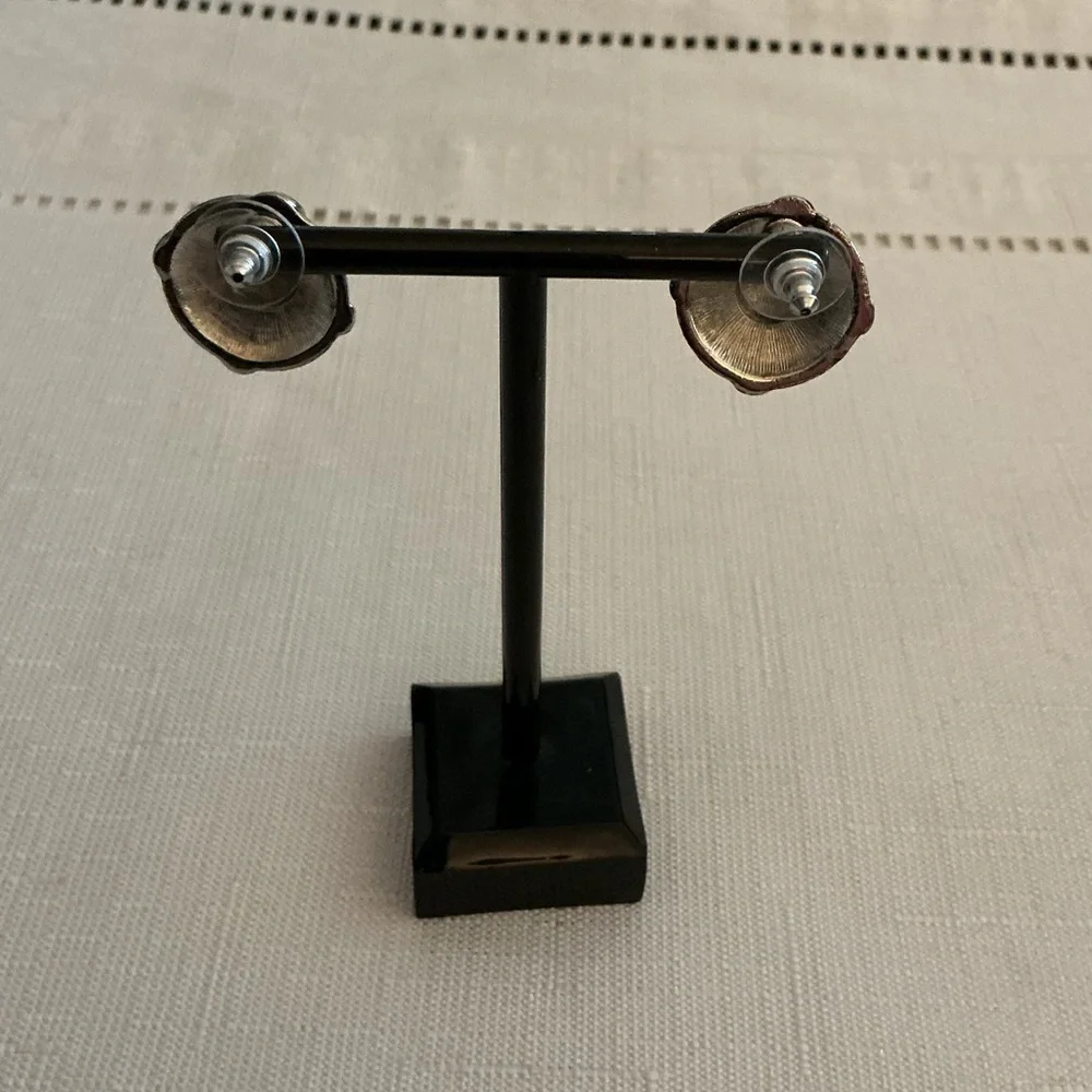 Knot Silver Tone Stud Earrings